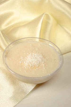 traditional Turkish dessert milk pudding with riceの写真素材