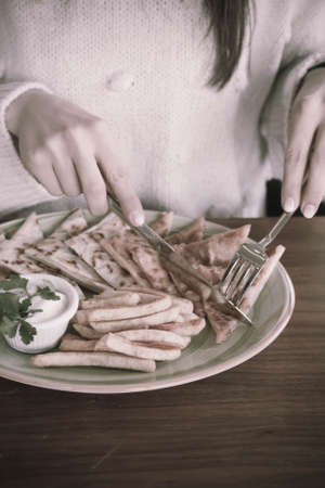 Turkish snack and breakfast meal.の写真素材