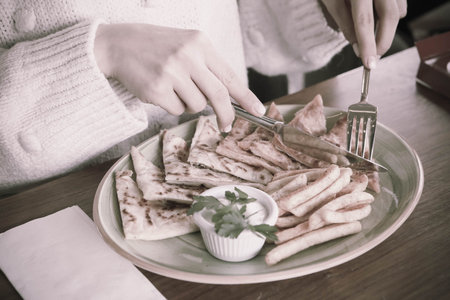 Turkish snack and breakfast meal.