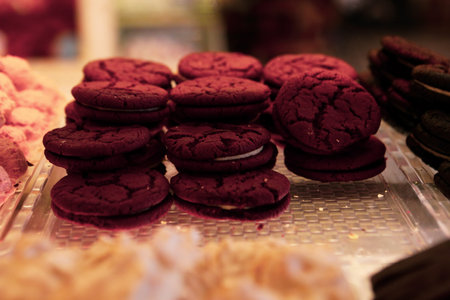 Assorted selection of tea biscuits and chocolate chip cookies