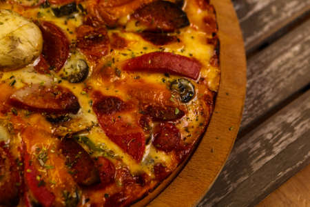 Delicious Mixture pizza Italian foodの写真素材