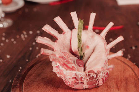 big pork raw meat piece ready for cookingの写真素材