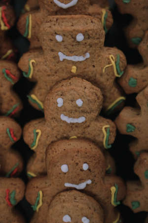 Assorted selection of tea biscuits and chocolate chip cookiesの写真素材