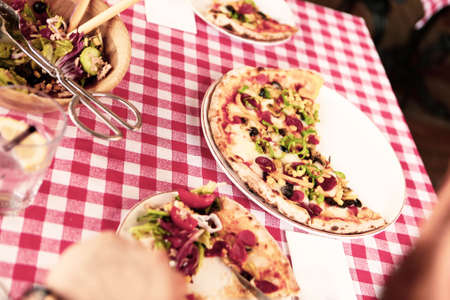 Delicious Mixture pizza Italian foodの写真素材