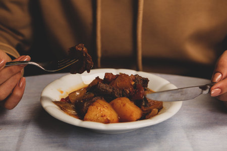 Delicious hodgepodge soup on the table