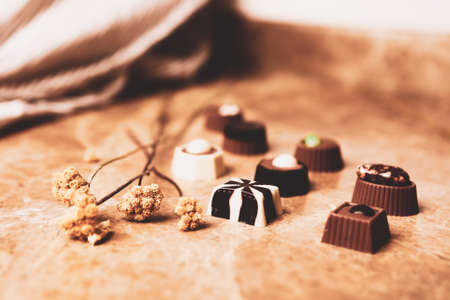 Delicious and sweet chocolateの写真素材