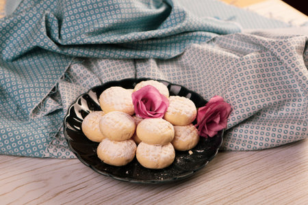 Assorted selection of tea biscuits and chocolate chip cookies
