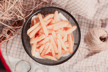 Delicious french fries, delicious chipsの写真素材