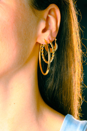 Luxury Gold and Diamond Jewelryの写真素材