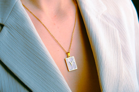 Stylish Gold and Diamond Jewelry for Modern Womenの写真素材