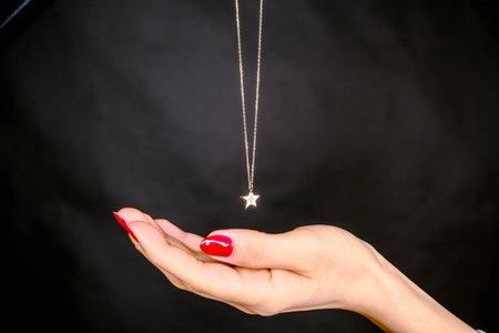 Classic Gold Jewelry with Brilliant Diamondsの写真素材