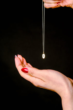 Luxurious Diamond Jewelry in Elegant Gold Settingsの写真素材