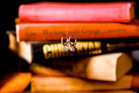 stylish jewelry like silver, gold, diamonds, precious stones.の写真素材