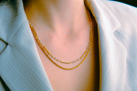 Exquisite Handmade Gold and Diamond Jewelryの写真素材