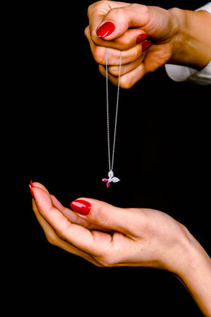 Exclusive Gold and Diamond Jewelry for Luxury Loversの写真素材