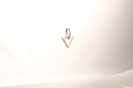 Glamorous Gold and Diamond Wedding Ringsの写真素材