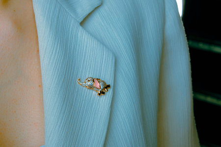 Classic Gold Jewelry with Brilliant Diamondsの写真素材