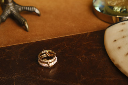 Stylish jewellery, diamonds and precious stones.の写真素材