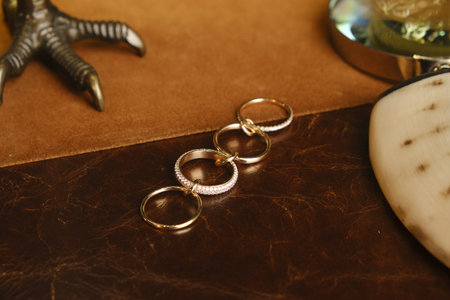 Radiant Gold and Diamond Jewelry for Special Momentsの写真素材