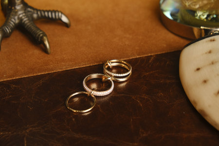 Radiant Gemstone Jewelry with Gold and Diamondsの写真素材