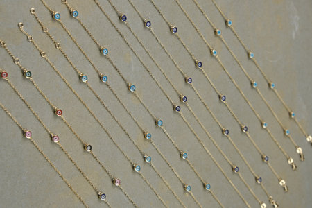 Shimmering Gold and Diamond Jewelry for Evening Eleganceの写真素材