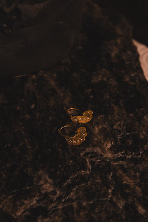 Handcrafted Luxury Jewelry with Diamonds and Goldの写真素材