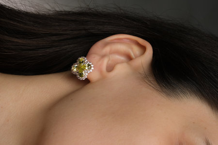 Stunning Gold and Diamond Jewelry for Womenの写真素材