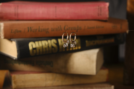 Sparkling Diamond Earringsの写真素材