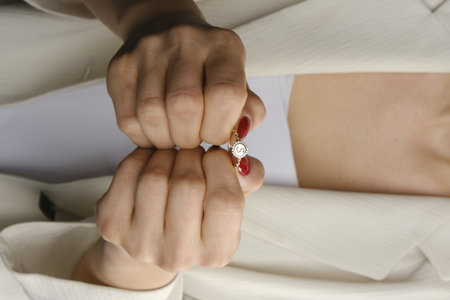 Exquisite Diamond Jewelry with Gold Accentsの写真素材