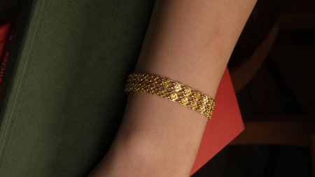 Glamorous Gold Jewelry with Sparkling Diamondsの写真素材