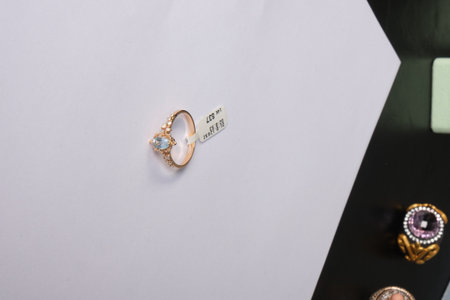 Sparkling Gold Jewelry with Stunning Diamondsの写真素材