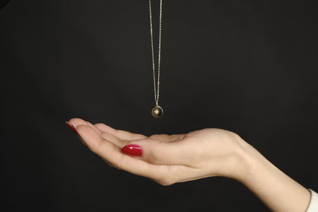 Glamorous Gold and Diamond Wedding Ringsの写真素材