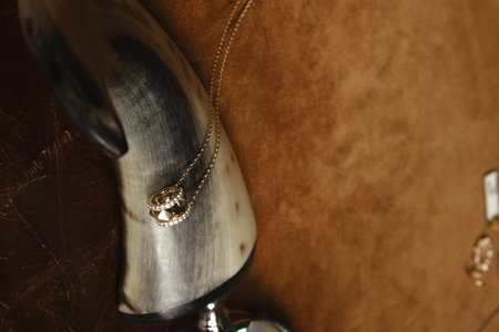 Stylish Gold and Diamond Jewelry for Modern Womenの写真素材