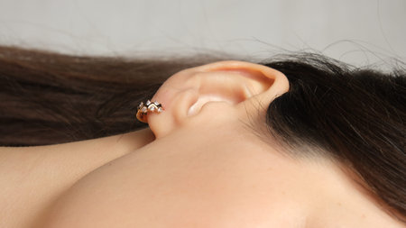 Beautiful Diamond Earrings with Gold Setting