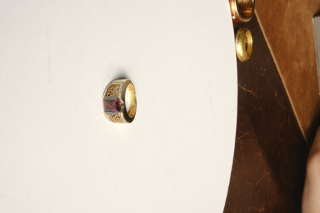 Elegant Gold and Diamond Rings with Gemstonesの写真素材