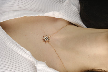 Sophisticated Gold and Diamond Jewelry for Womenの写真素材