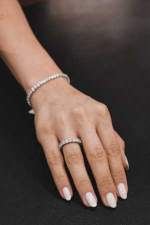 Stylish jewellery, diamonds and precious stones.
