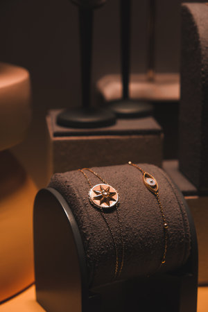 Handcrafted Luxury Jewelry with Diamonds and Goldの写真素材