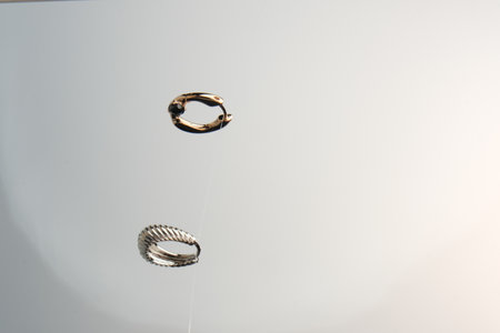 Elegant jewelry, Jewels set with gemstones.の写真素材