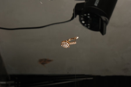 Stylish jewellery, diamonds and precious stones.の写真素材