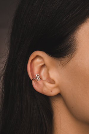 Classic Diamond and Gold Jewelry for Womenの写真素材