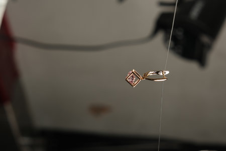 Elegant Gold and Diamond Rings with Gemstonesの写真素材