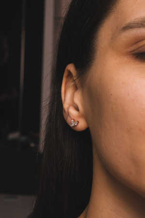 Classic Diamond and Gold Jewelry for Womenの写真素材