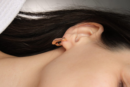 Elegant jewelry, Jewels set with gemstones.の写真素材