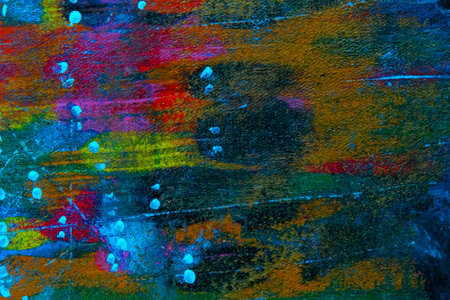 abstract background with multicolored spots of paint on the wall