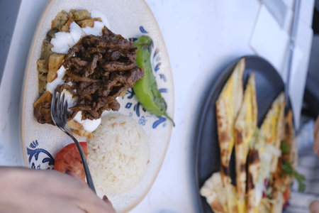Turkish and Arabic Traditional Ramadan Kebab. Ramadan Kebabの写真素材