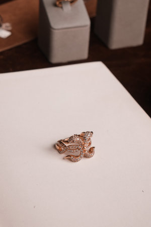 Luxury Diamond and Gold Jewelryの写真素材