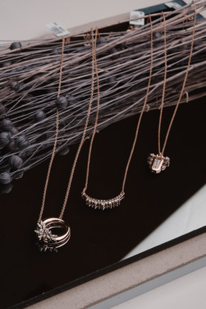 Radiant Gold and Diamond Jewelry for Special Momentsの写真素材