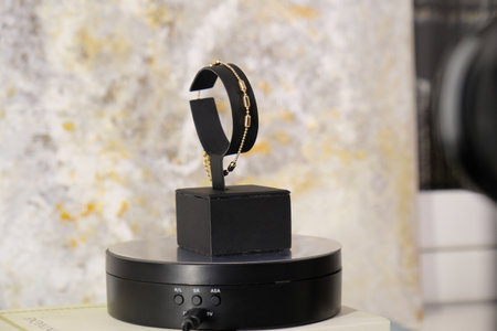 Luxurious Diamond Jewelry in Elegant Gold Settingsの写真素材