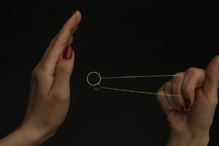 Luxurious Jewelry Pieces: Gold and Diamonds Togetherの写真素材